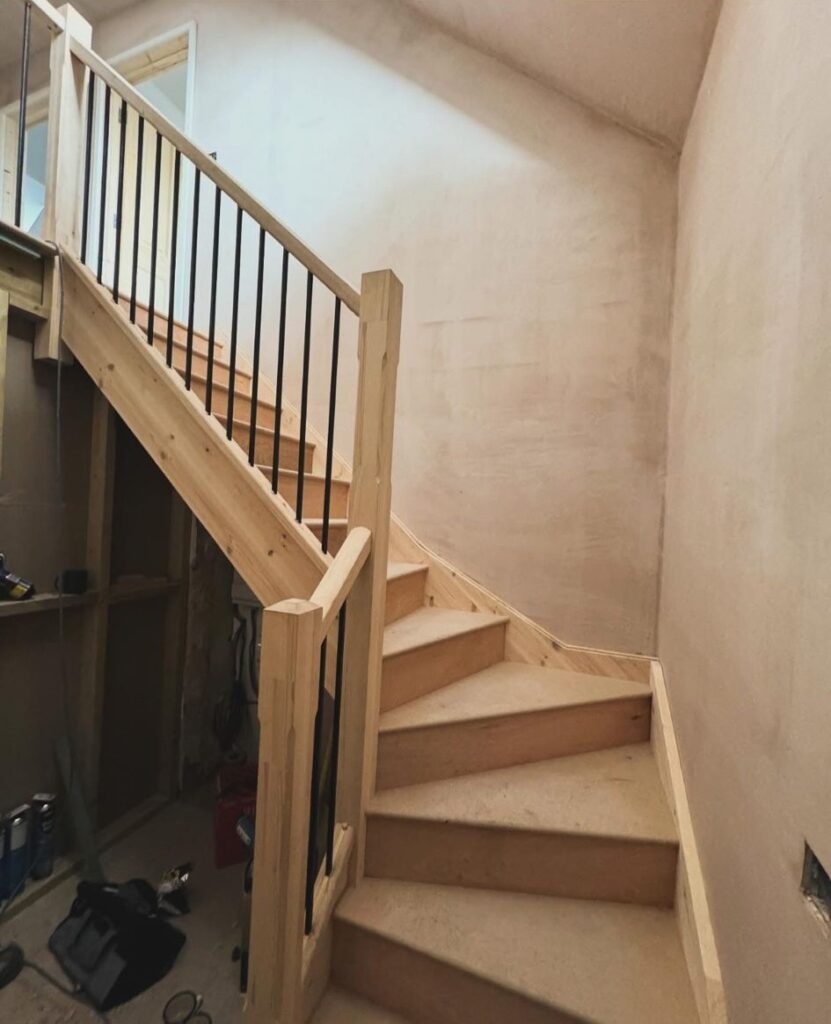 Stairs before carpeting